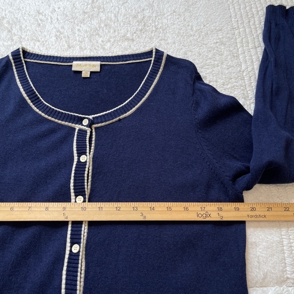 Modcloth Cardigan Sweater Women's 1X Blue Button Front Knit Cotton Casual - Picture 8 of 10